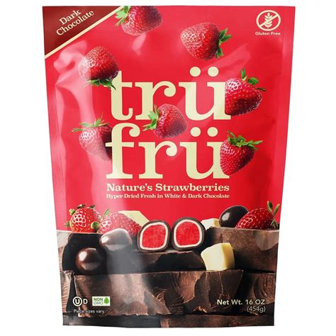 Tru Fru Hyper-Dried Real Strawberries in White and Dark Chocolate 16 ...