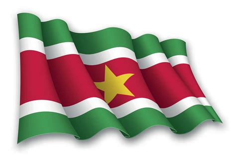 Realistic waving flag of Suriname 43699446 Vector Art at Vecteezy