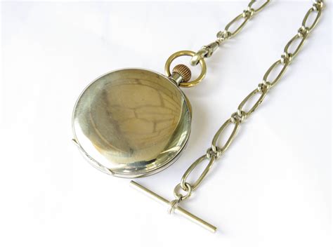 Antique Pocket Watch And Chain