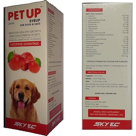 Buy Pawstively pet care Sky Ec Pet Up Multivitamin Syrup with Lycopene ...
