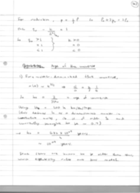 SOLUTION: Calculating the age of universe formula - Studypool