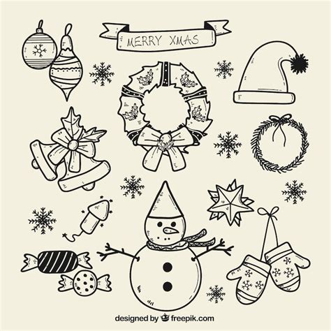 Doodle kerst Afbeeldingen - Gratis downloaden op Freepik