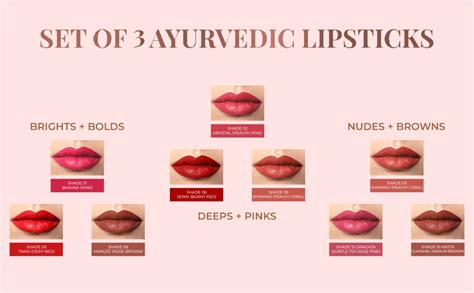 Just Herbs Ayurvedic Creamy Matte Half-Size Lipstick Kit - Peachy Pink ...