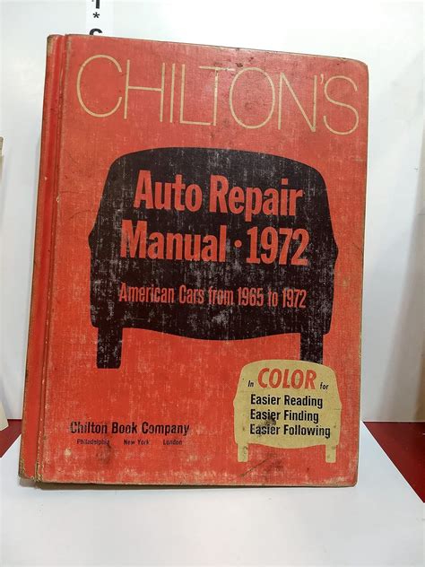 Chiltons Auto Repair Manual 1965-1972: Chiltons: 9780801956461: Amazon.com: Books