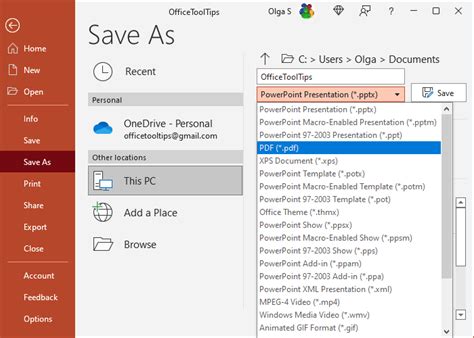 Image result for How to Save a PowerPoint to Files
