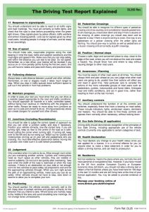 Image result for Practical Driving Test Marking Sheet