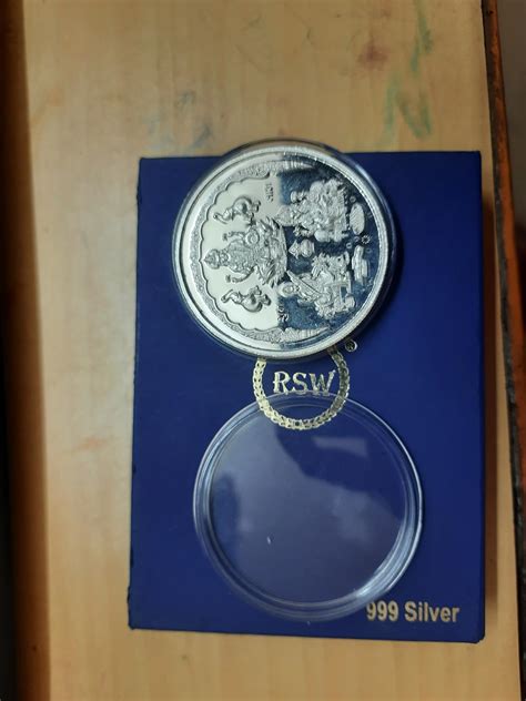 Buy 50 Grams 999 Goddess Lakshmi ji Silver coin BIS Hallmarked with ...
