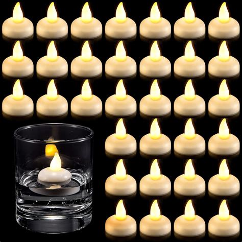 Amazon.com: Honoson 24 Pack Flameless LED Floating Candles 1. 6 ...