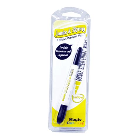 Magic Jumbo & Skinny Edible Marker - Yellow – Sweetkraft | Baking supplies