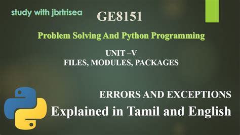 Image result for Python Error Handling in Tamil