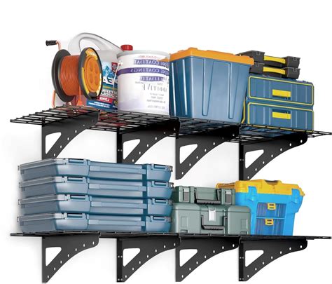 2-Pack 2x6ft Garage Shelving Heavy Duty,800lbs Storage Shelves Garage Wall, 72" Wx24 D Metal ...