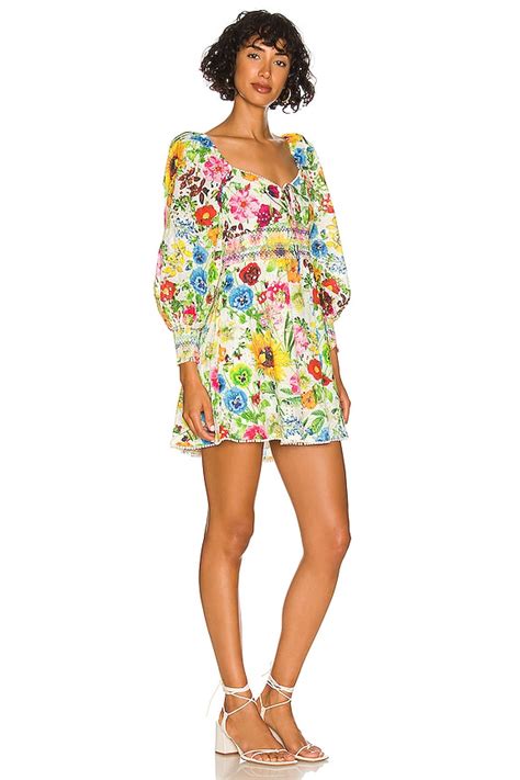 Alice + Olivia Crawford Mini Dress in Sunday Stroll Multi | REVOLVE