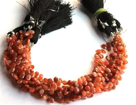 Buy Chocolate Moonstone Faceted Pear Shape Beads Chocolate Online in ...