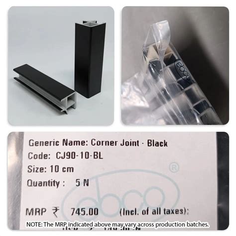 Ebco PVC Skirting Joints 100mm Black - Corner, Straight & End Joints ...