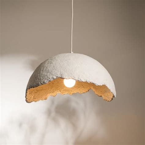 Buy FIG Living Terra Mache Pendant Lamp (Off-White) | Handcrafted ...