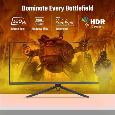 Acer Nitro ED3 86.36 cm (34 inch) Curved UWQHD LED Backlit VA Panel ...
