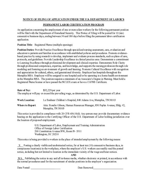 Sample Labor Certification Add 的图像结果