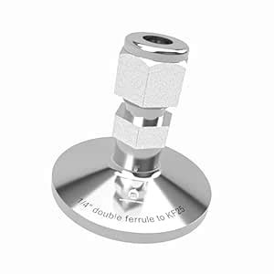 1/4“ OD tube double ferrule compression fittings to KF25 Flange Adapter ...