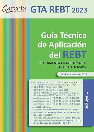 Buy GTA REBT 2023. . 10ª Edición: Guía Técnica de aplicación del REBT ...