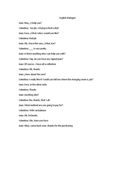 Image result for Simple English Dialogue