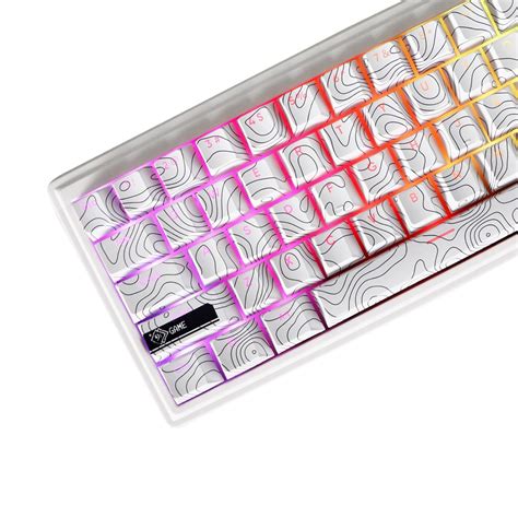 Amazon.in: Buy JSJT Topographic Line Themed White Keycaps 135 Keys ...