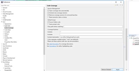 JUnit Code Coverage Eclipse 的图像结果