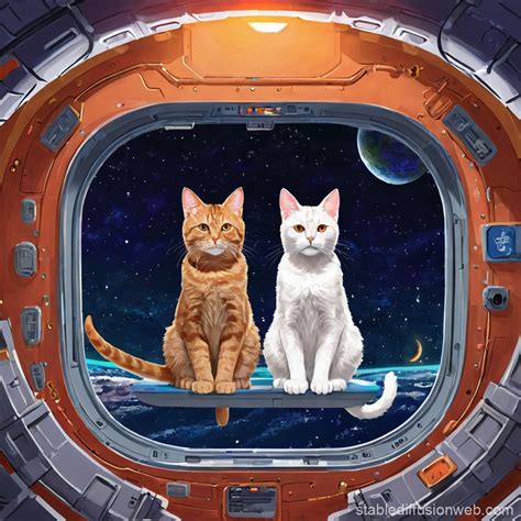 Cats in Space Adventure | Stable Diffusion Online