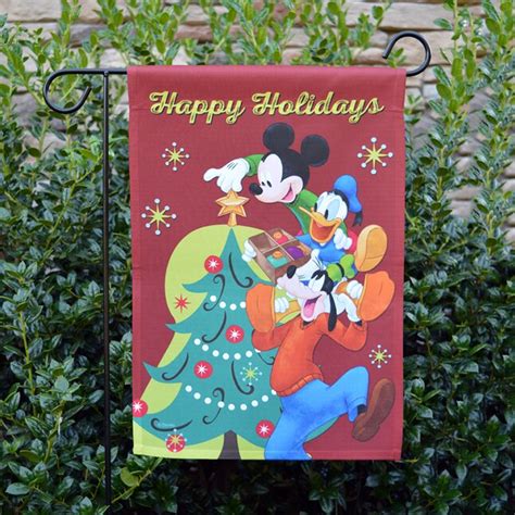 Disney 1.5-ft W x 3.28-ft H Christmas Garden Flag Kit in the Decorative ...
