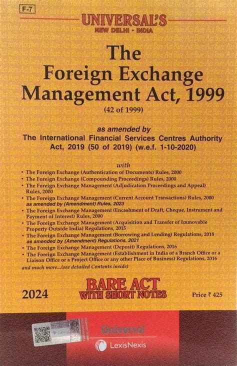 UNIVERSAL’S The Foreign Exchange Management Act 1999 – Buy Online Law Books India | Khetrapal ...