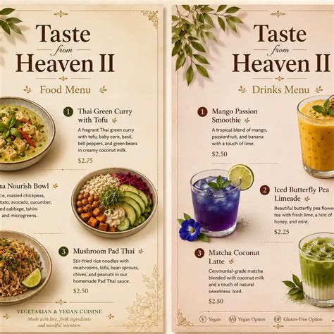 Create Two Premium Editable Restaurant Menus in Canva Pro — Food Menu ...