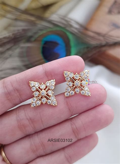 AD Stone Screw Type Earrings – Arshis