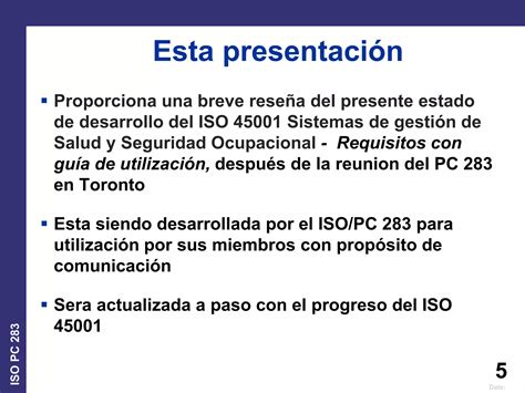 Iso 45001 update in Spanish language 24 july | PPTX