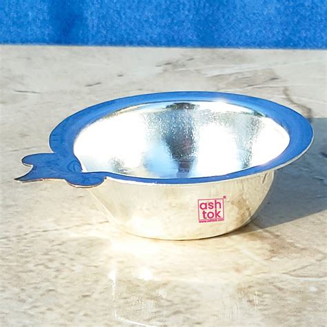 Buy German Silver Diya Online | Small Diyas for Pooja Room – Ashtok
