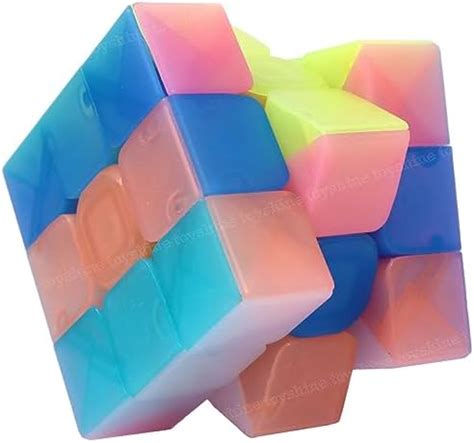 Toyshine Qiyi 3x3 Jelly Speed Cube Stickerless 3x3x3 Magic Cube Puzzle ...
