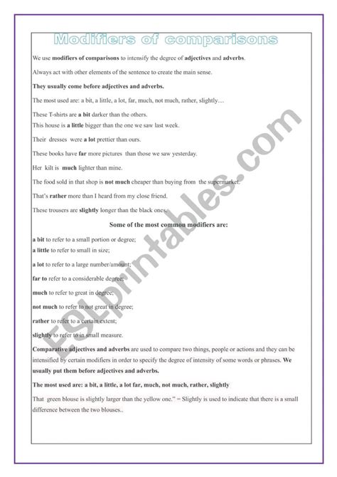 Image result for Modifiers Grammar Quiz