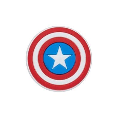 Buy Crocs Unisex-Adult Captain America Shield Jibbitz Shoe Charm ...