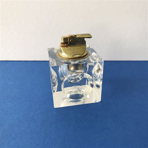 Flamex Midcentury Clear Glass Cube Table Lighter India | Ubuy