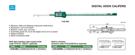 INSIZE Digital Hook Caliper 1122