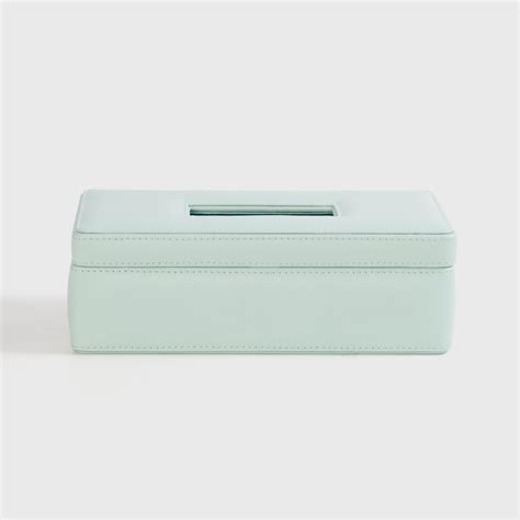 Buy Heritage Renew Blue Solid Leather Tissue Holder from Home Centre at ...