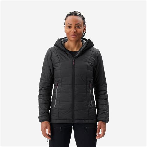 Buy Women's Trekking Padded Jacket Hooded 5°C Black Online | Decathlon