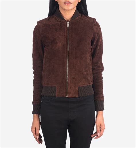 Women's Bliss Brown Suede Jacket - Marko Woolen Leather