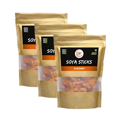 SOYA Stick Fiber Gluten Free | Schezwan | Flavour (Each-150g) Namkeen ...