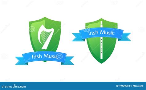 Emblem of Irish Music stock vector. Illustration of irish - 49429303