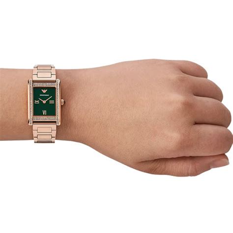 Emporio Armani Analog Green Dial Women 22mm AR11641 – Zimson Watch Store