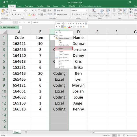 Image result for Move Excel Column Left