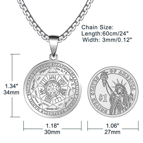 Archangel Pendant 7 Archangels Saint St Michael Pendant Seal Of Solomon ...