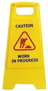 SOLACE HYGIENE Work in Progress Safety Sign Board for Construction ...