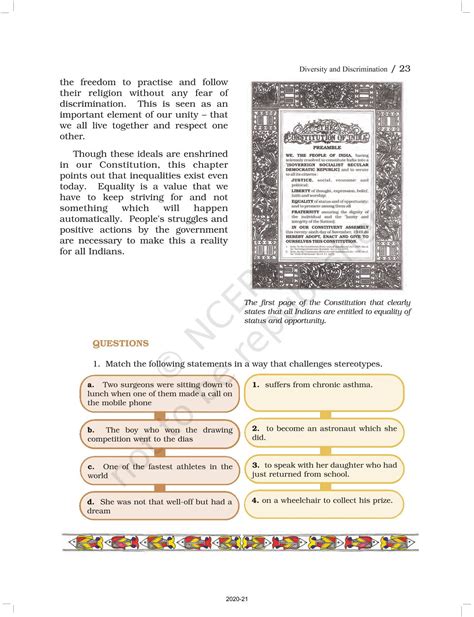 Diversity And Discrimination - NCERT Book of Class 6 Political Science ...