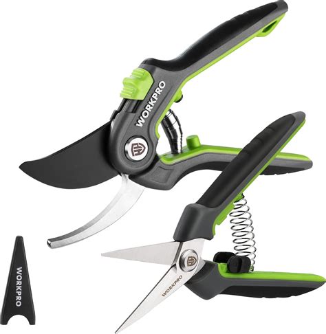 Amazon.com : WORKPRO Garden Pruning Shears 2 Pack, 8" Bypass Pruning ...