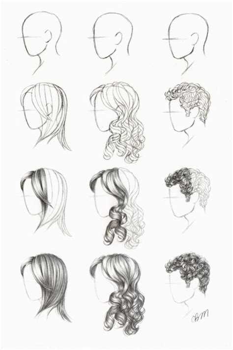 Hair Drawing Tutorial 的图像结果